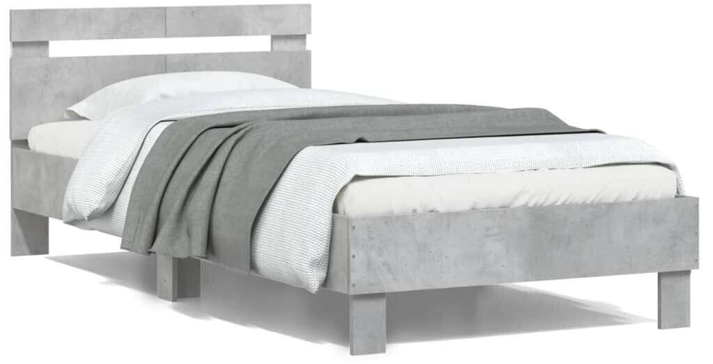 vidaXL Bed frame with headboard LED lights 100x200cm (838711)