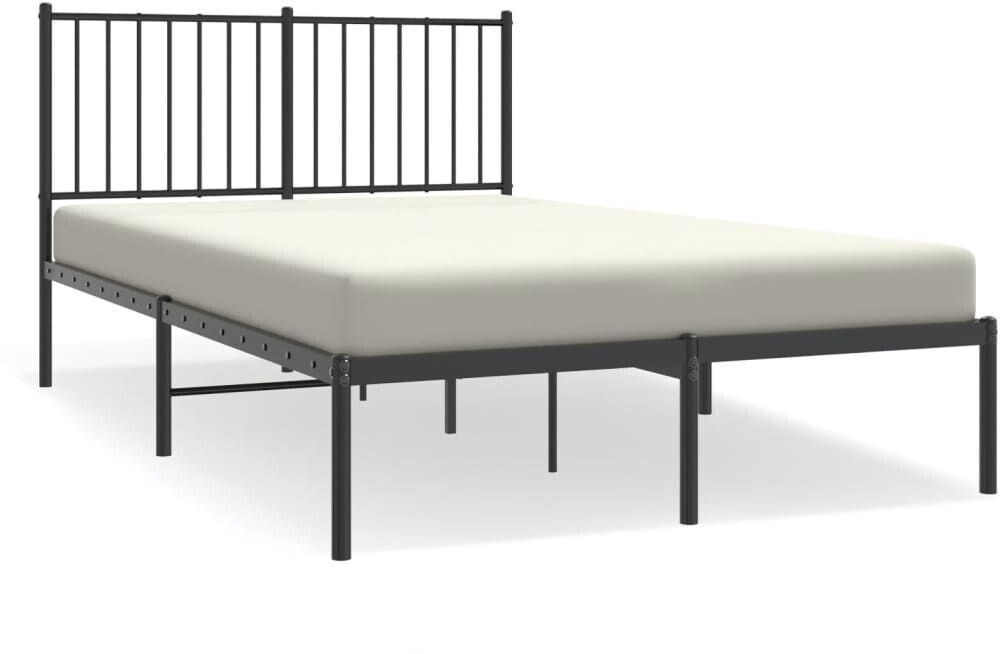 vidaXL Bed frame with headboard metal 140x190cm (350864)