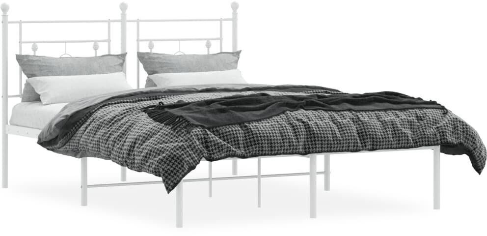 vidaXL Bed frame with headboard metal 140x200cm (374389)