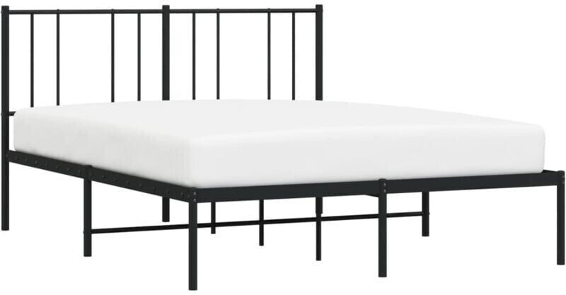 vidaXL Bed frame with headboard metal 150x200cm (352482)