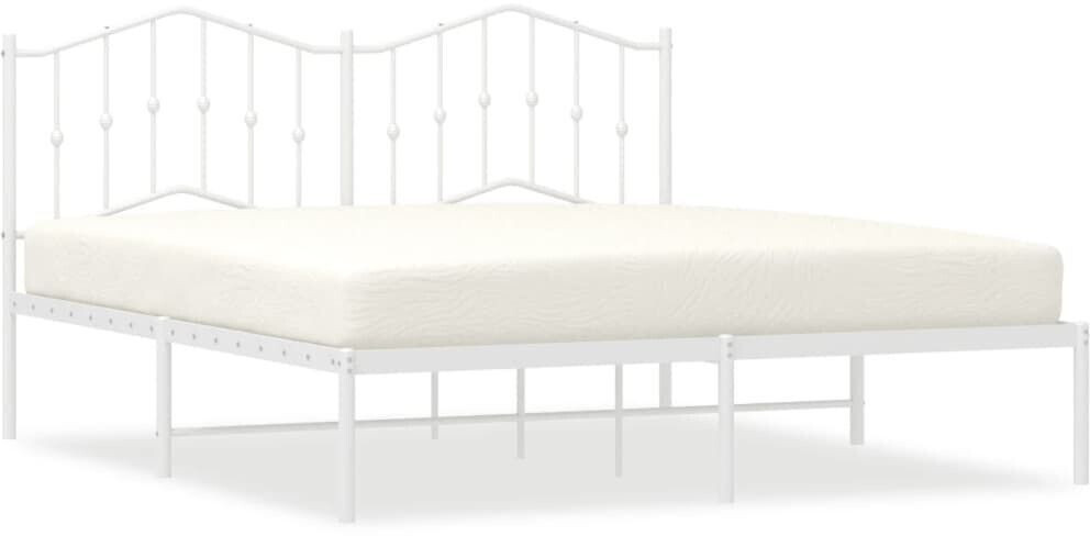 vidaXL Bed frame with headboard metal 160x200cm (373841)