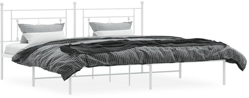 vidaXL Bed frame with headboard metal 193x203cm (374394)