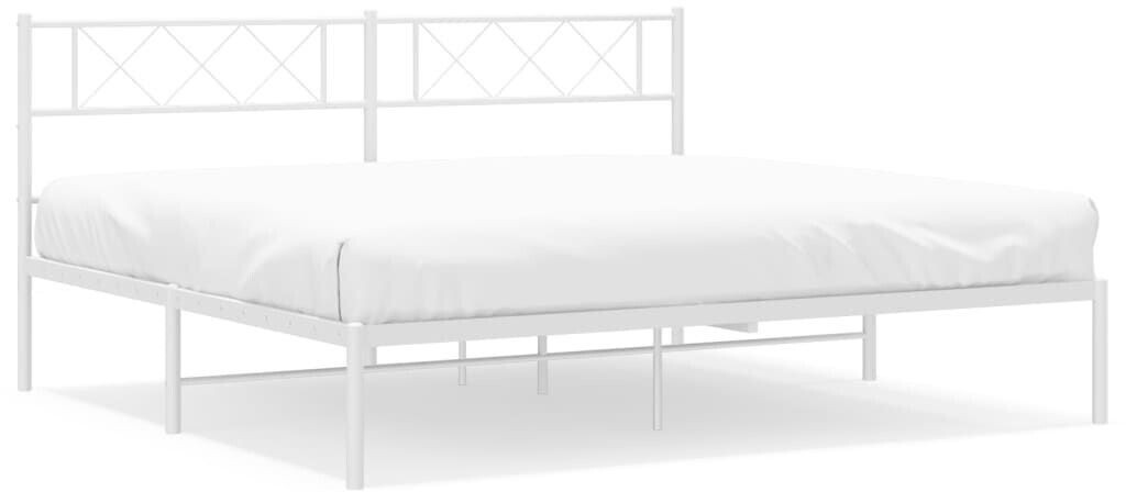 vidaXL Bed frame with headboard metal 200x200cm (372333)