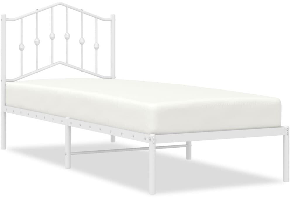 vidaXL Bed frame with headboard metal 90x190cm (373830)