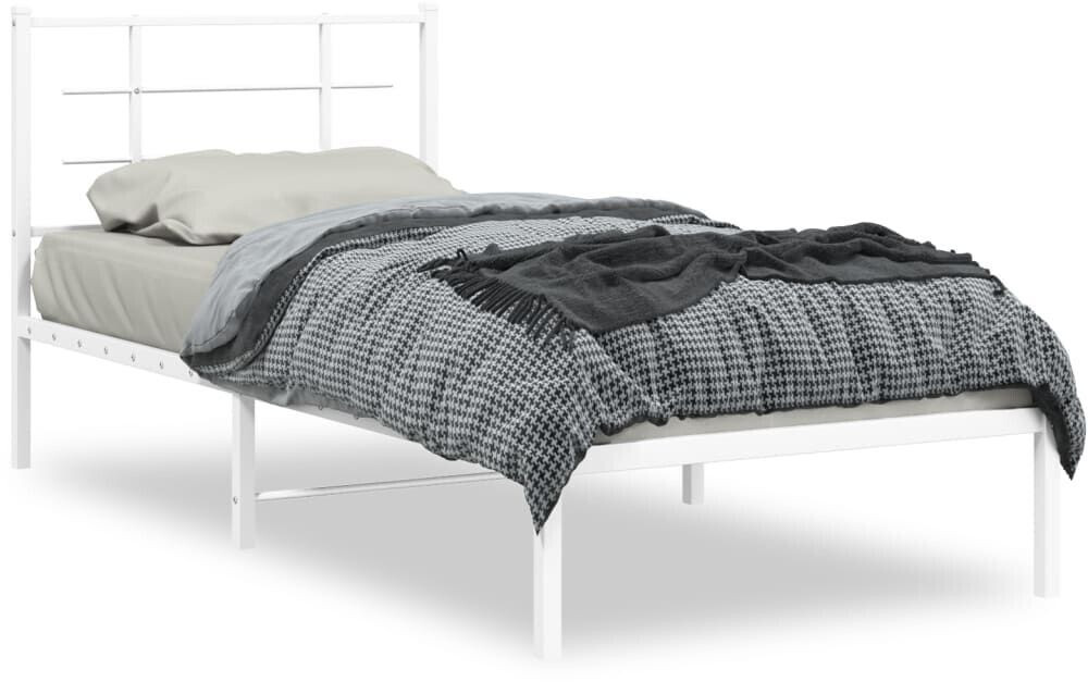 vidaXL Bed frame with headboard metal 90x200cm (355603)
