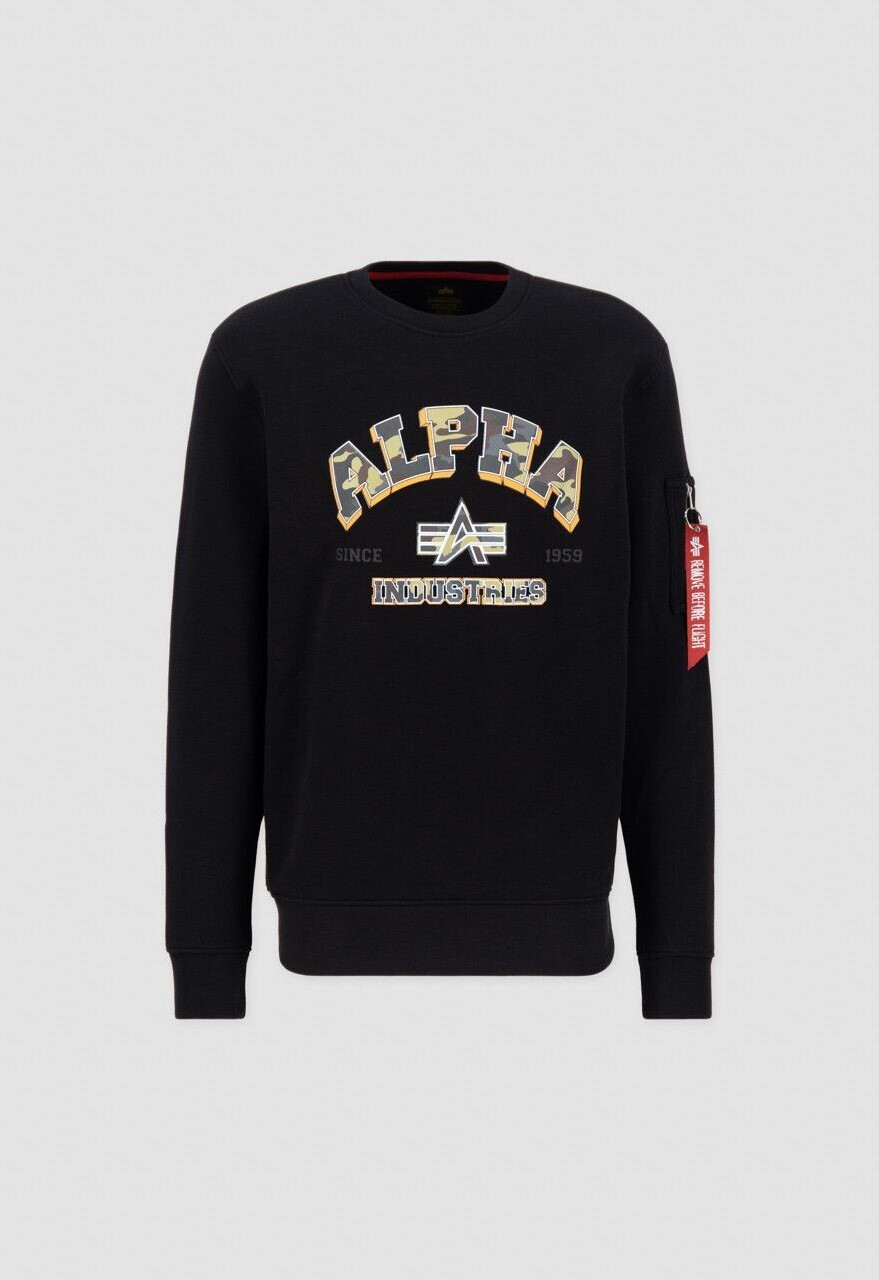 Alpha Industries College Camo Sweatshirt (146306) black