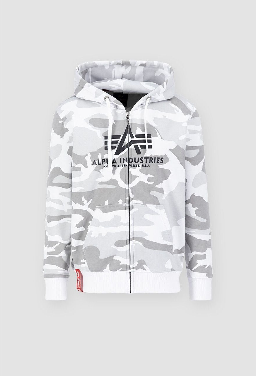 Alpha Industries Basic Zip Hoody Camo (178325C) white camo