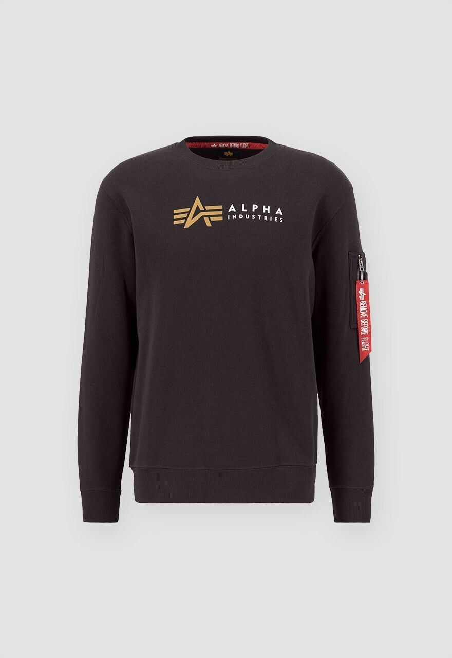 Alpha Industries Alpha Label Sweatshirt (118312) hunter brown