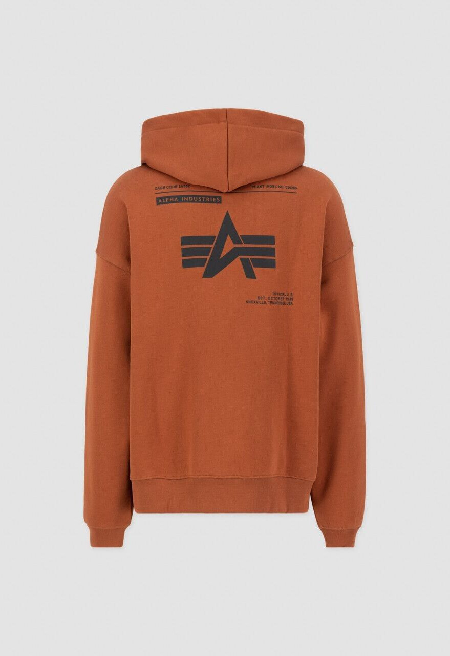 Alpha Industries Logo BP Hoody (146336) hazel brown