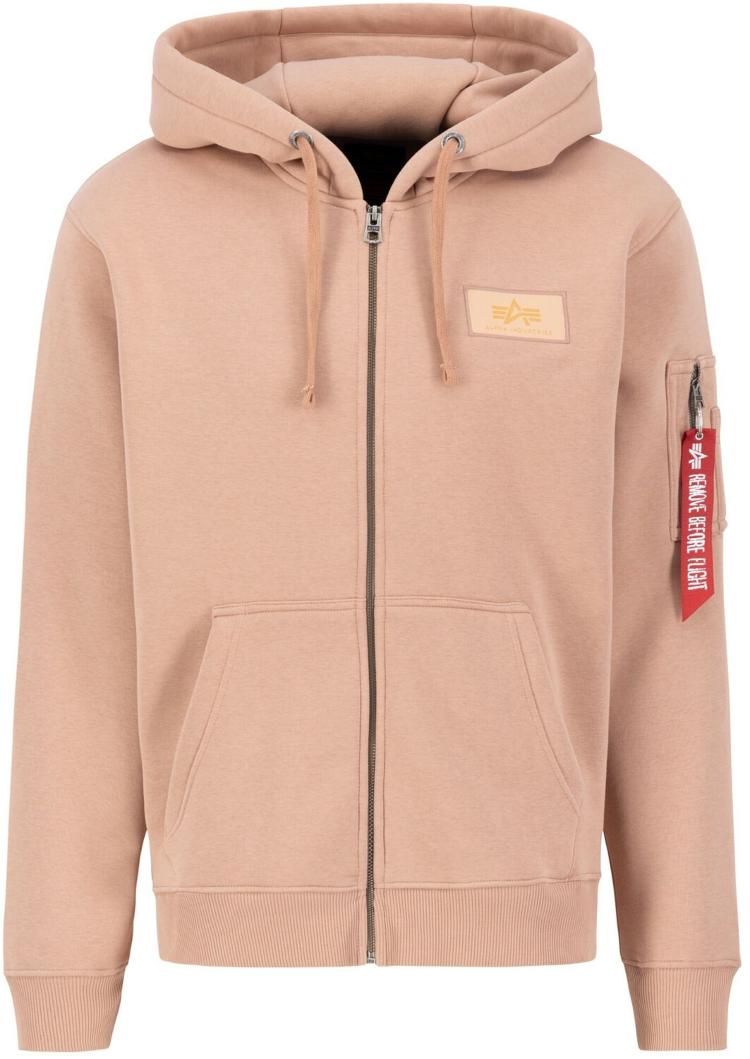 Alpha Industries Back Print Zip Hoody (128342-721) beige