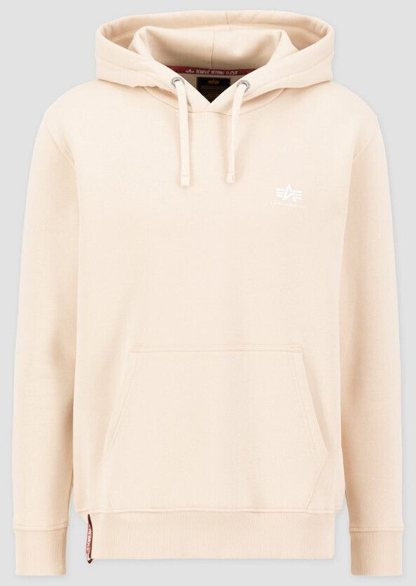 Alpha Industries Small Logo Hoodie (196318-625) jet stream white/white