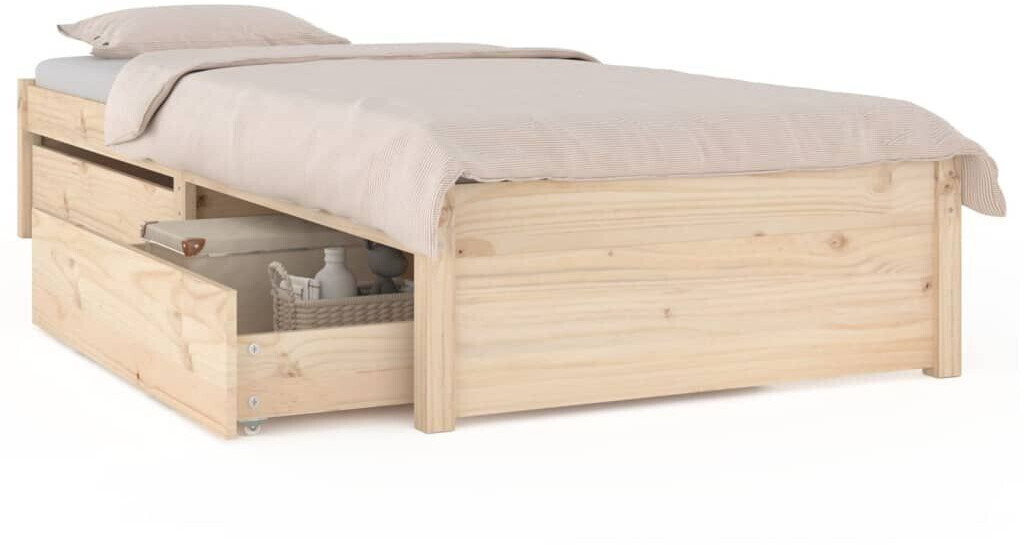 vidaXL Bed with drawers 90x200cm (3103463)