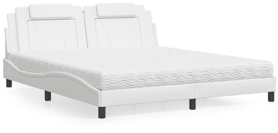 vidaXL Bed with mattress 180x200cm artificial leather (3208811)