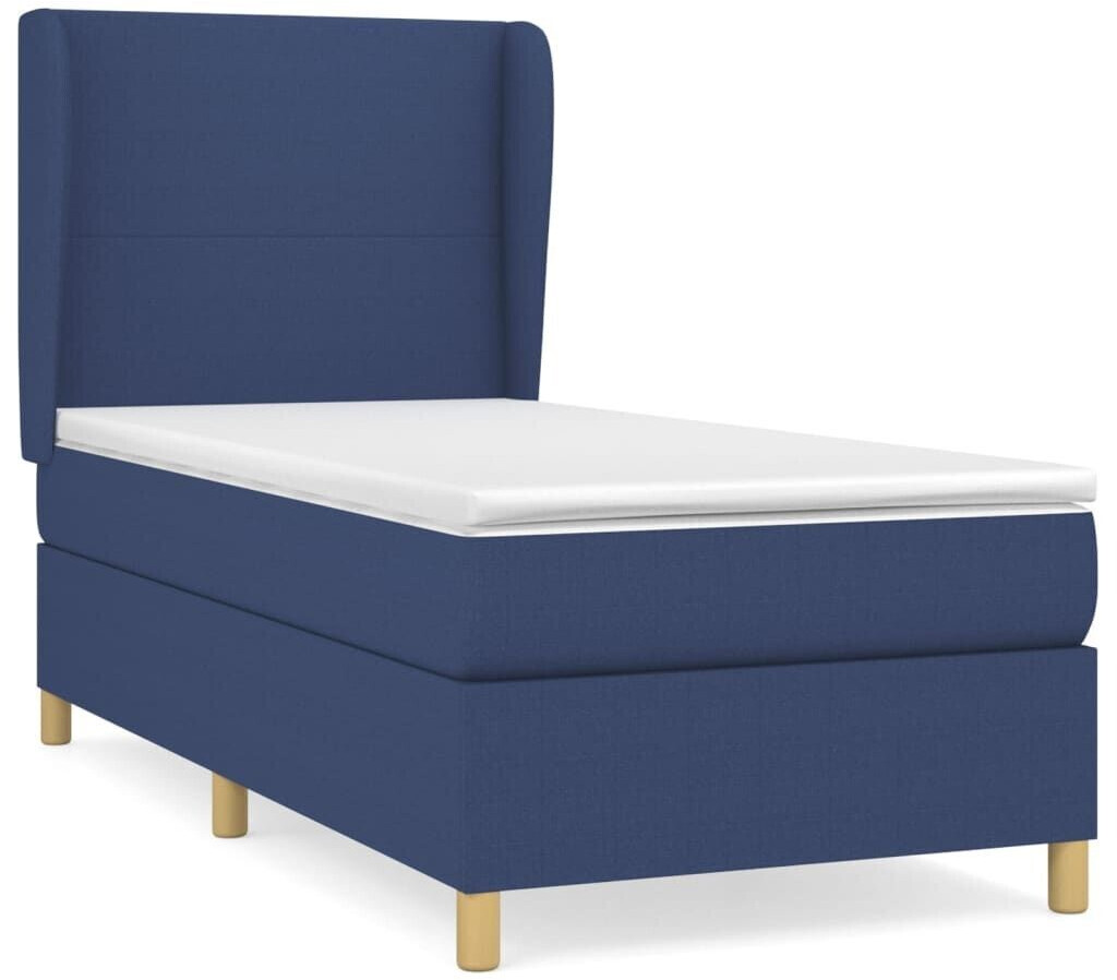 vidaXL Box spring bed with mattress 100x200cm fabric (3128347)