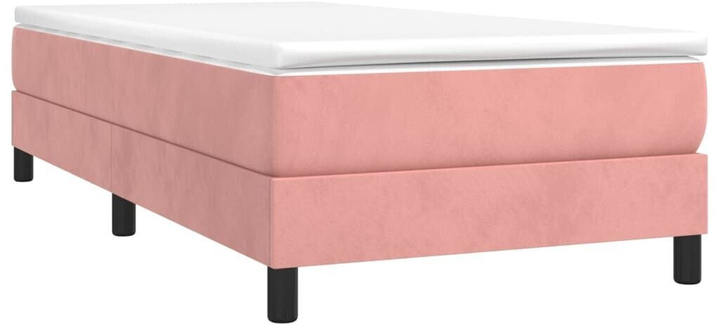 vidaXL Box spring bed with mattress 100x200cm velvet (3144320)