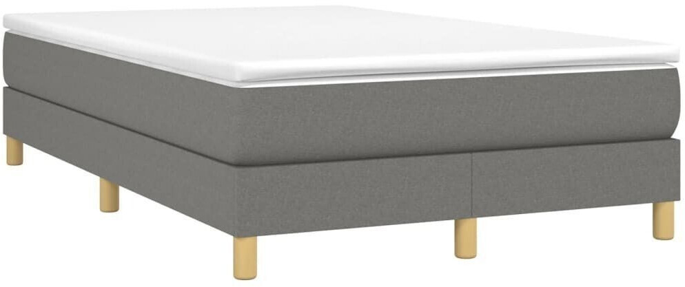 vidaXL Box spring bed with mattress 120x190cm fabric (3269665)