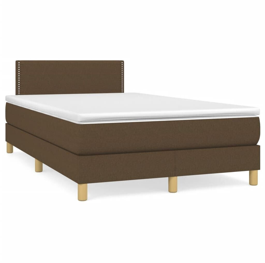 vidaXL Box spring bed with mattress 120x190cm fabric (3269768)
