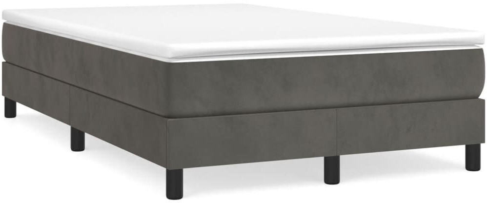 vidaXL Box spring bed with mattress 120x190cm velvet (3269678)