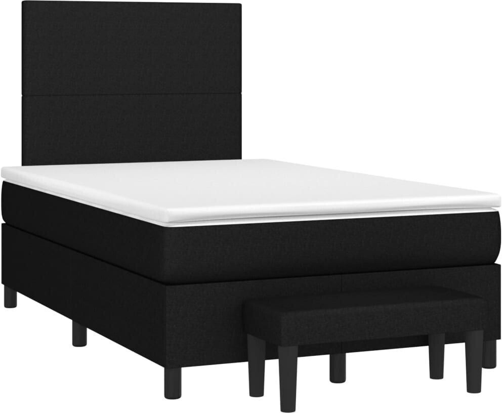 vidaXL Box spring bed with mattress 120x200cm fabric (3136423)