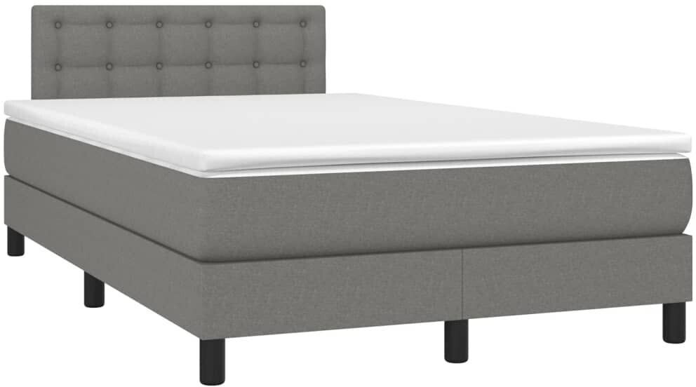 vidaXL Box spring bed with mattress 120x200cm fabric (3140362)