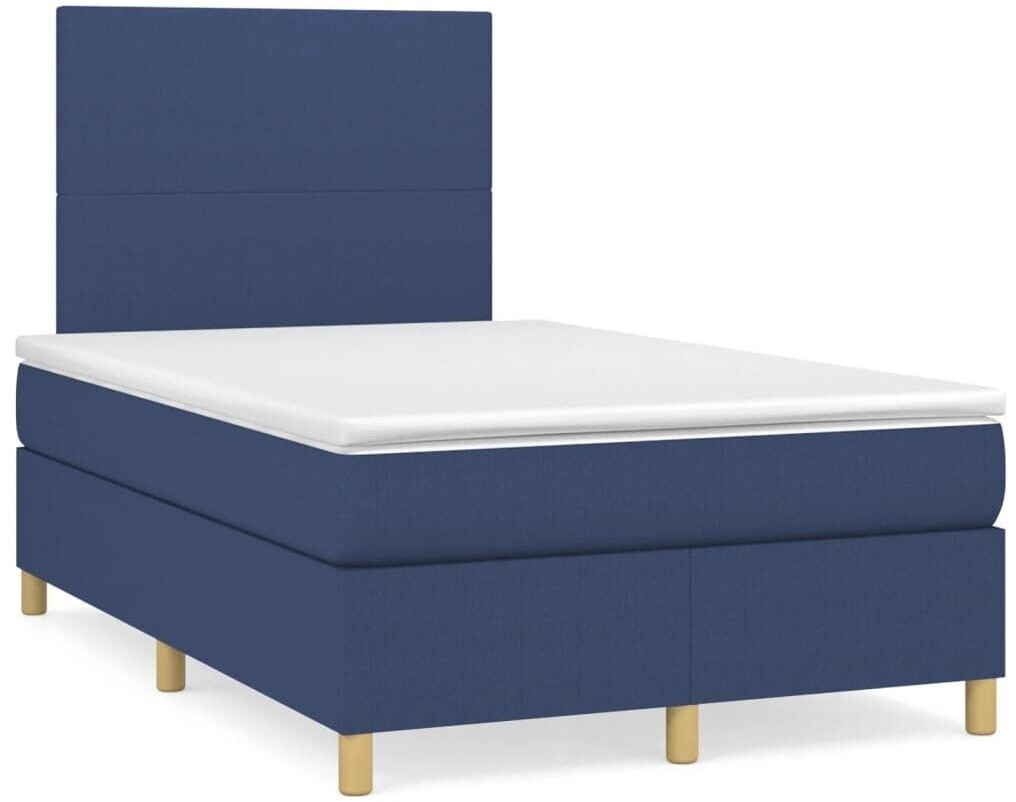 vidaXL Box spring bed with mattress 120x200cm fabric (3142167)
