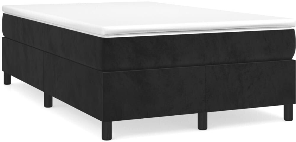 vidaXL Box spring bed with mattress 120x200cm velvet (3144671)