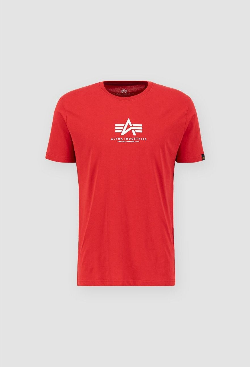 Alpha Industries Basic T ML T-Shirt (118533) speed red/white