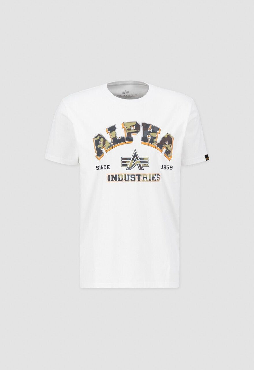 Alpha Industries College Camo T T-Shirt (146511) white