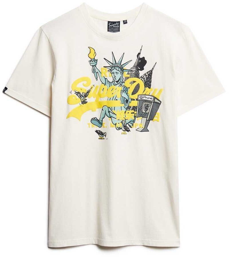 Superdry New York Vl Graphic Short Sleeve T-Shirt (M1011996A) off white