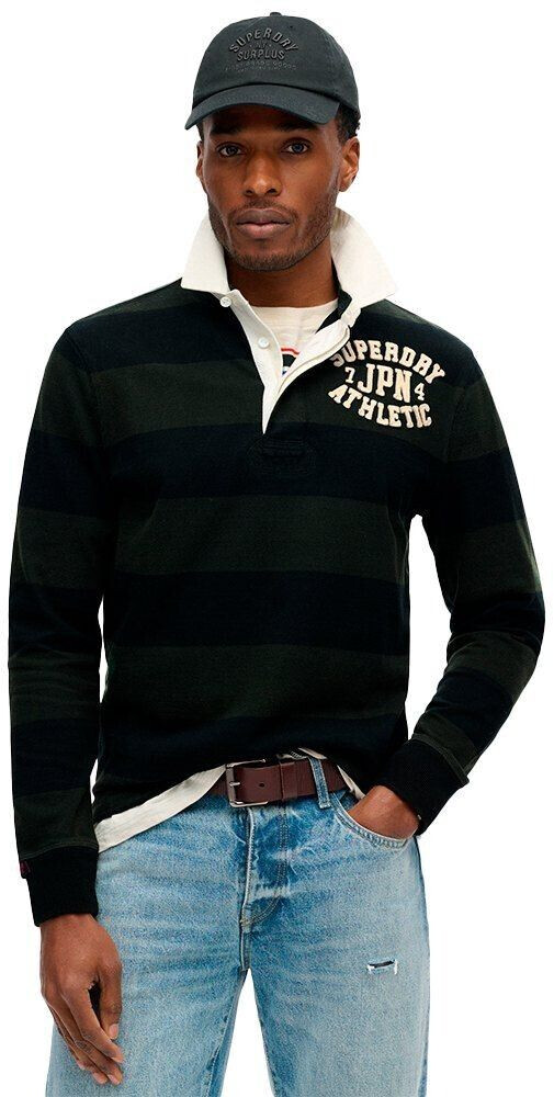 Superdry Vintage Athletic Rugby T-Shirt (M6010847A) dark green/washed black