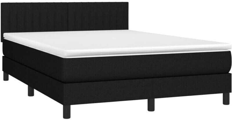 vidaXL Box spring bed with mattress 140x190cm fabric (3140211)