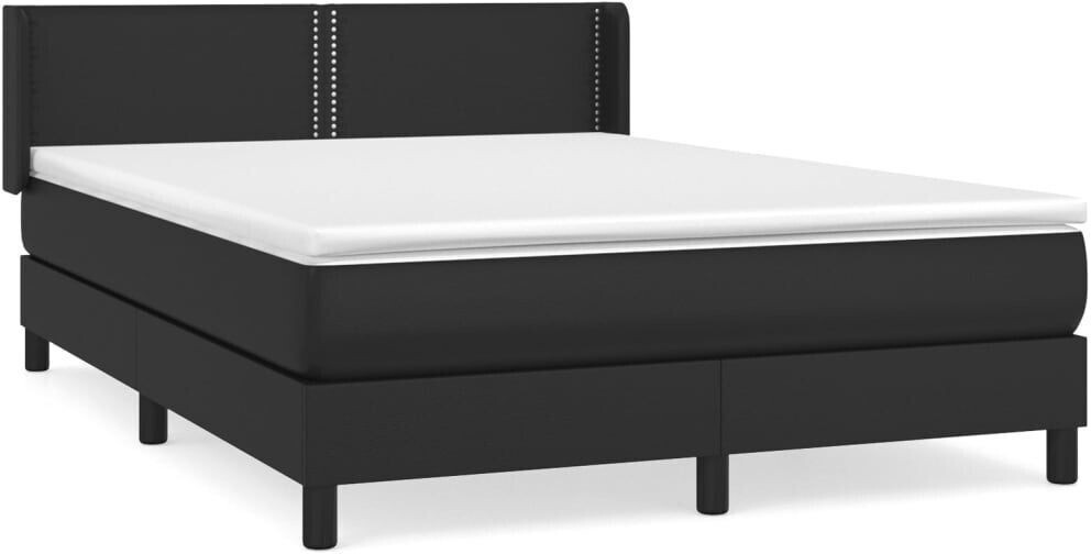 vidaXL Box spring bed with mattress 140x200cm artificial leather (3130721)