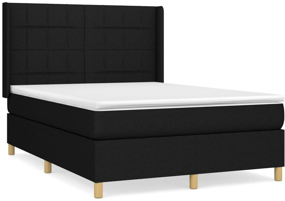 vidaXL Box spring bed with mattress 140x200cm fabric (3131995)