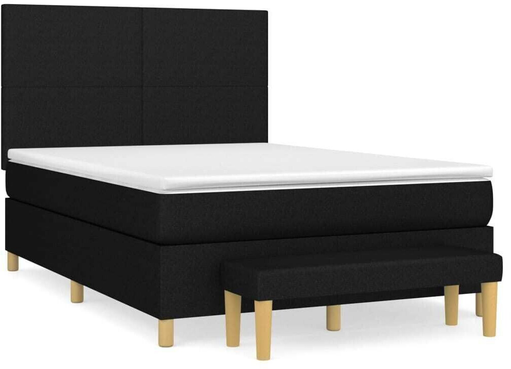 vidaXL Box spring bed with mattress 140x200cm fabric (3136999)