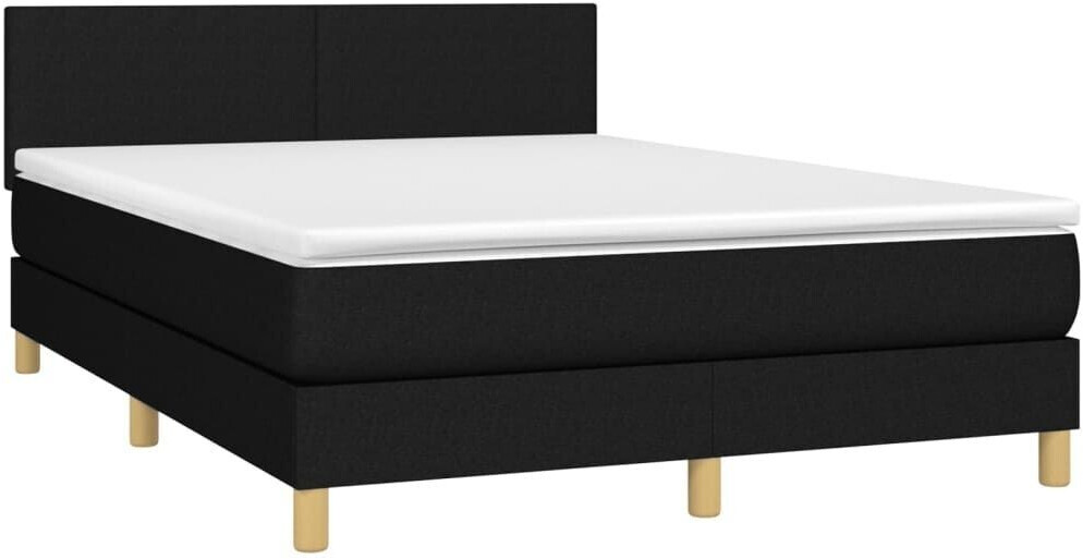 vidaXL Box spring bed with mattress 140x200cm fabric (3140459)
