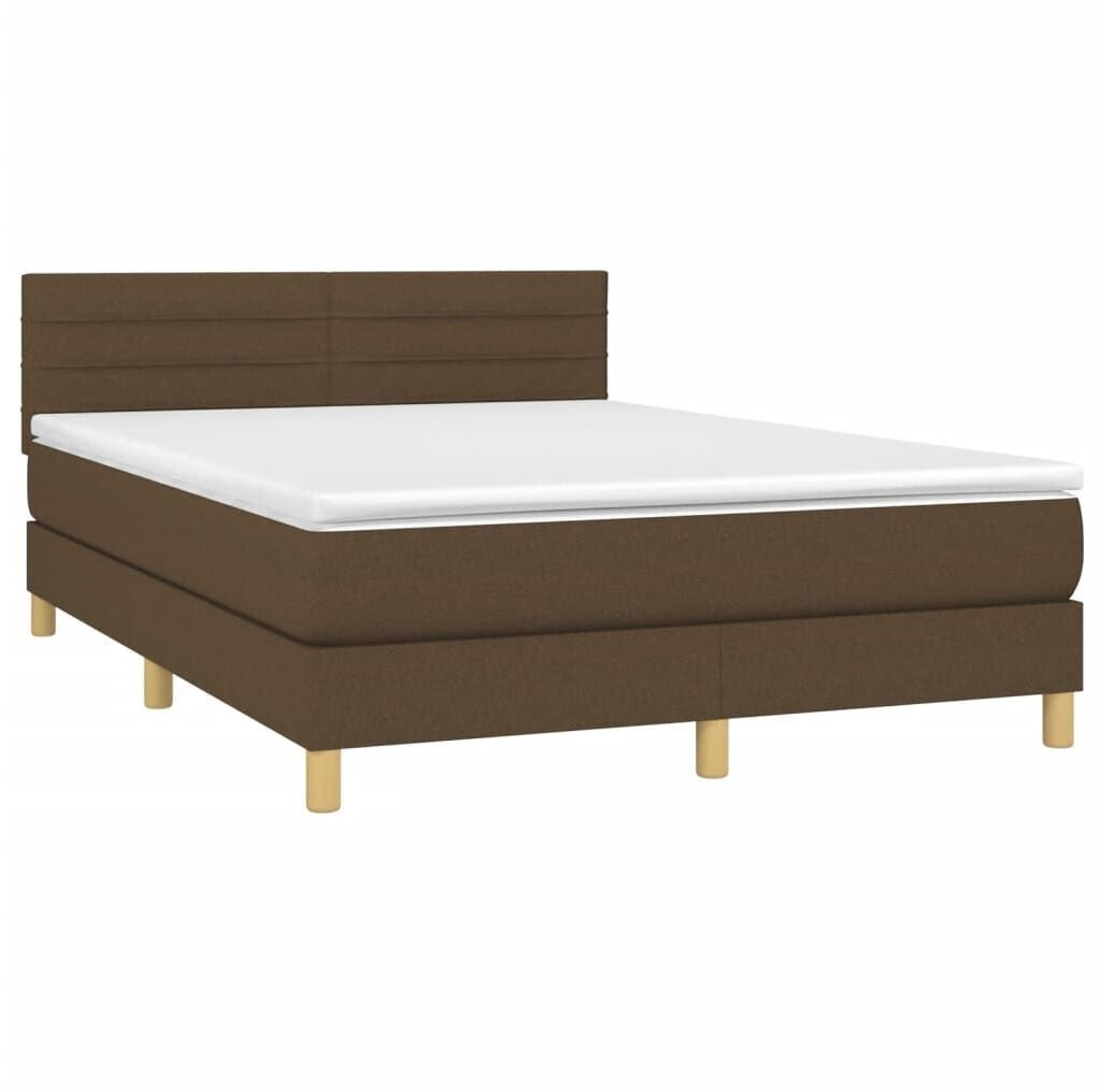 vidaXL Box spring bed with mattress 140x200cm fabric (3140700)