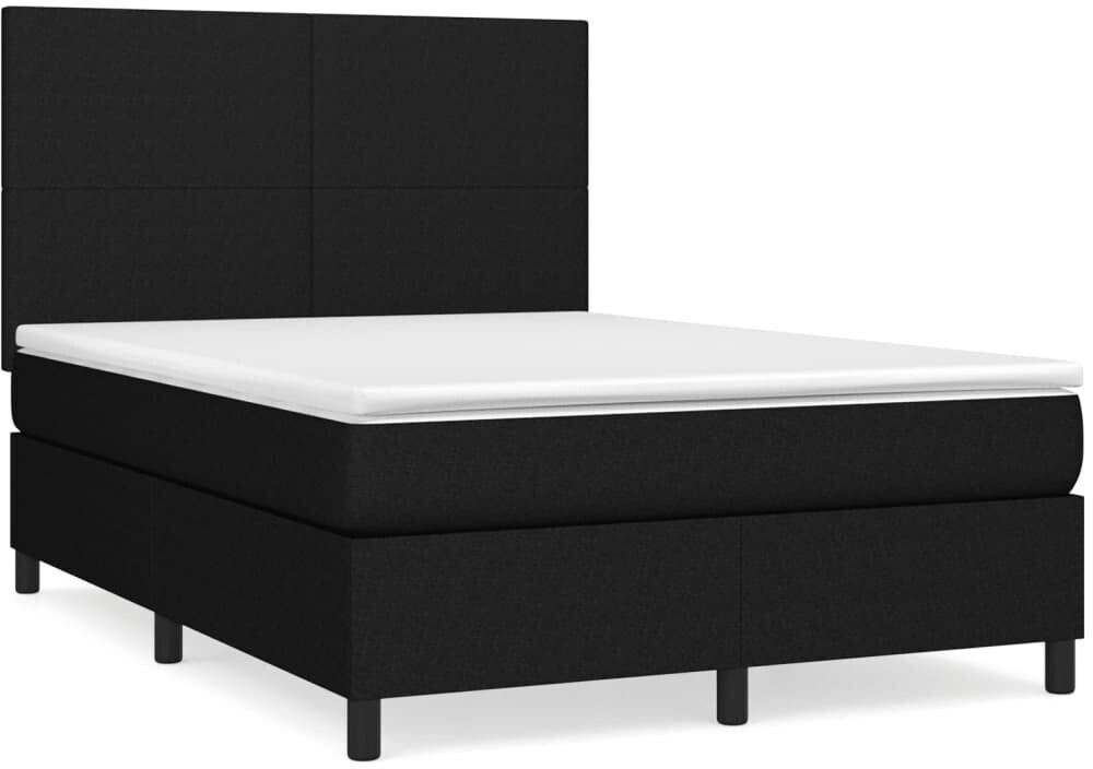 vidaXL Box spring bed with mattress 140x200cm fabric (3141619)