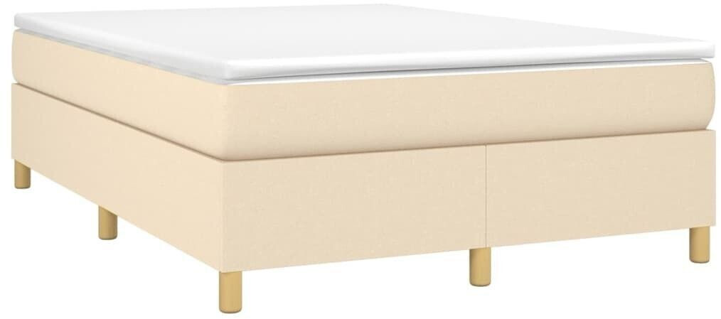 vidaXL Box spring bed with mattress 140x200cm fabric (3144527)