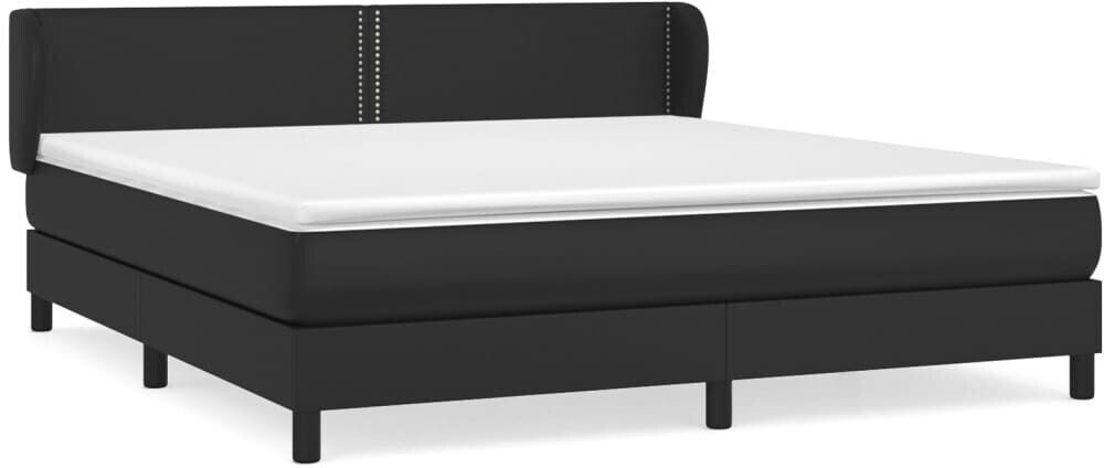 vidaXL Box spring bed with mattress 160x200cm artificial leather (3127259)