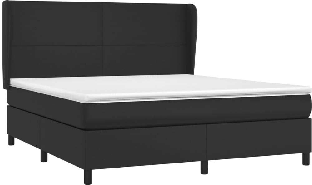 vidaXL Box spring bed with mattress 160x200cm artificial leather (3128919)