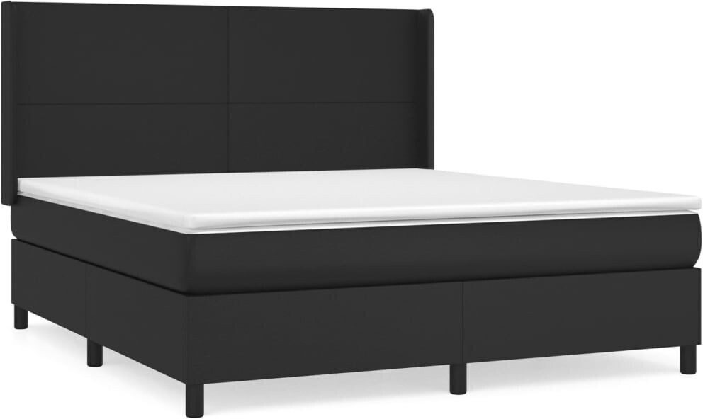 vidaXL Box spring bed with mattress 160x200cm artificial leather (3132387)