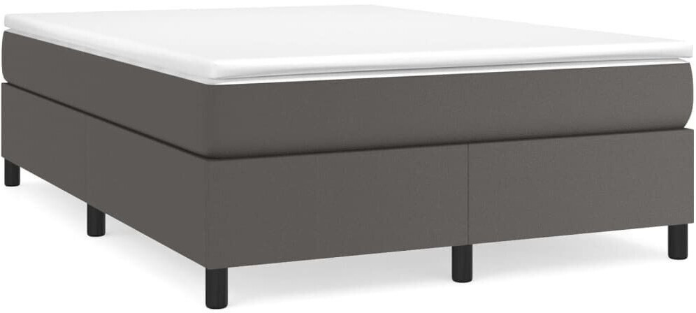 vidaXL Box spring bed with mattress 160x200cm artificial leather (3144618)