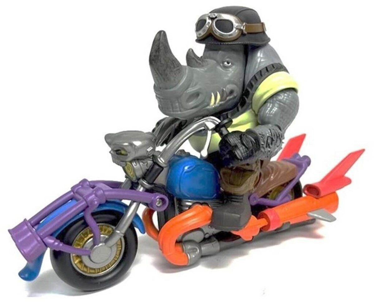 Playmates Teenage Mutant Ninja Turtles Mutant Mayhem Chopper Cycle with Rocksteady