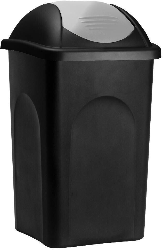 Böttcher-AG Trash can black/silver plastic, 60l