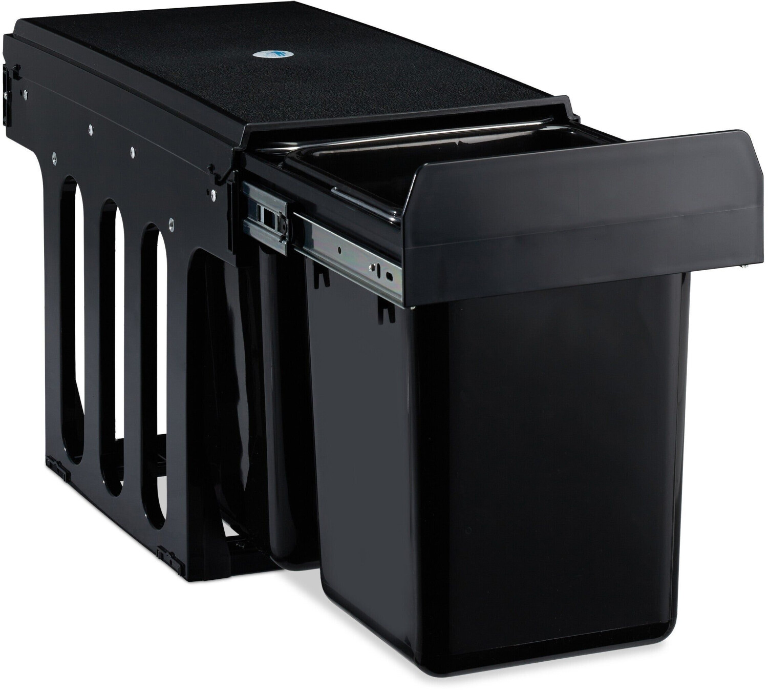 Relaxdays Built-in trash can 10031538, for cabinets from 30cm, plastic, 2x 8l