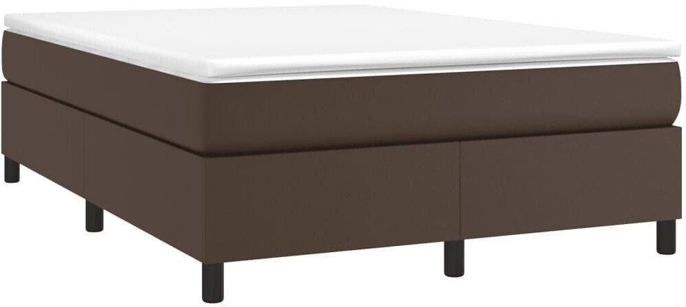 vidaXL Box spring bed with mattress 180x200cm artificial leather (3144623)