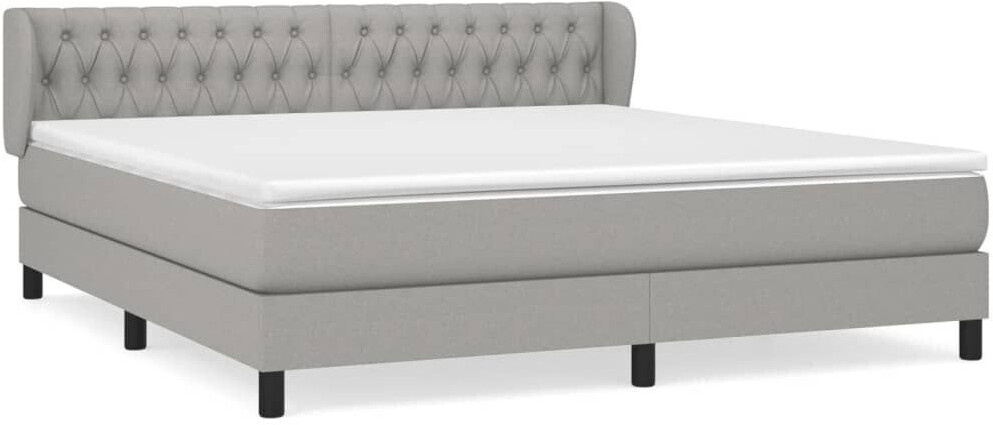 vidaXL Box spring bed with mattress 180x200cm fabric (3126501)