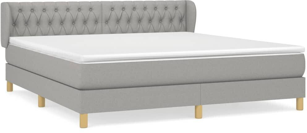 vidaXL Box spring bed with mattress 180x200cm fabric (3127061)
