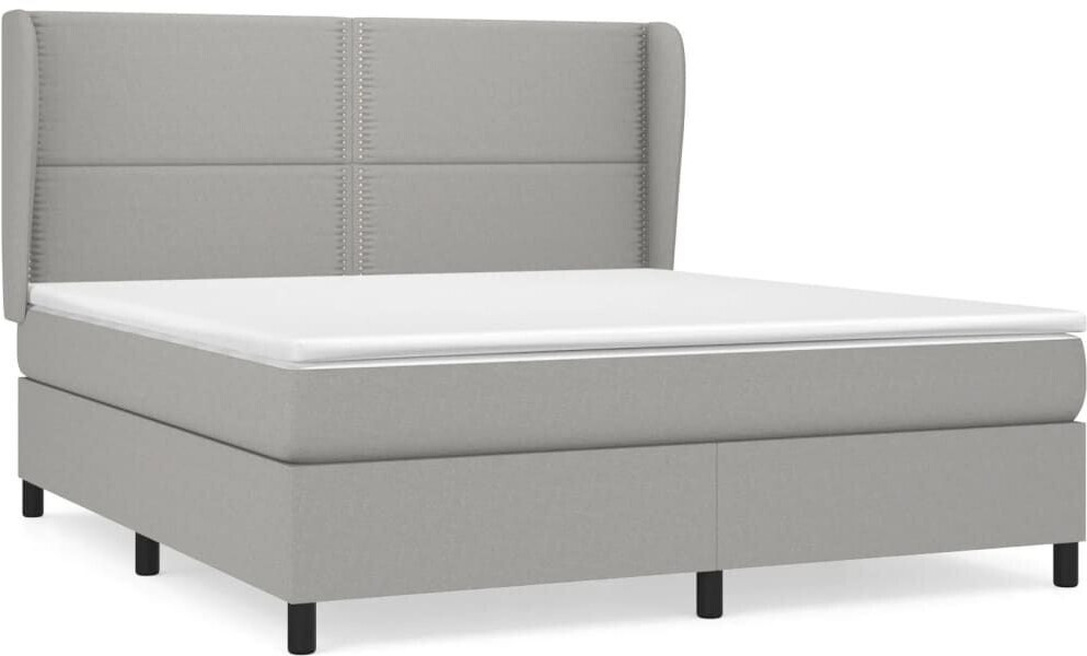 vidaXL Box spring bed with mattress 180x200cm fabric (3127901)