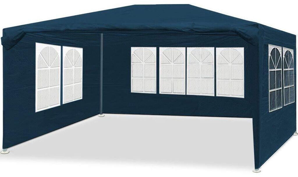MaxxGarden Folding gazebo 3 x 4 m 12 m² with 4 waterproof side panels UV protection 50+ blue